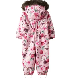 Flyverdragter-Name It Flyverdragt - NmfSnow10 - Noos - Parfait Pink/FLORAL UNI