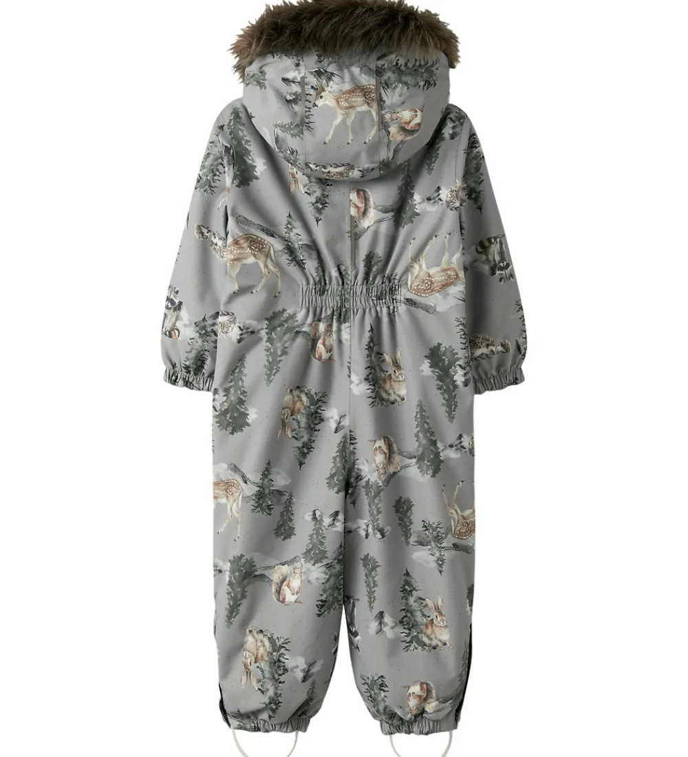 Flyverdragter-Name It Flyverdragt - NmnSnow10 - Ultimate Grey/Woodland