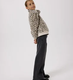Fleece-Name It Jakke - Imiteret Pels - NkfMila - Oxford Tan/Leo