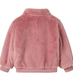 Fleece-Name It Jakke - Imiteret Pels - NmfMila - Lilas
