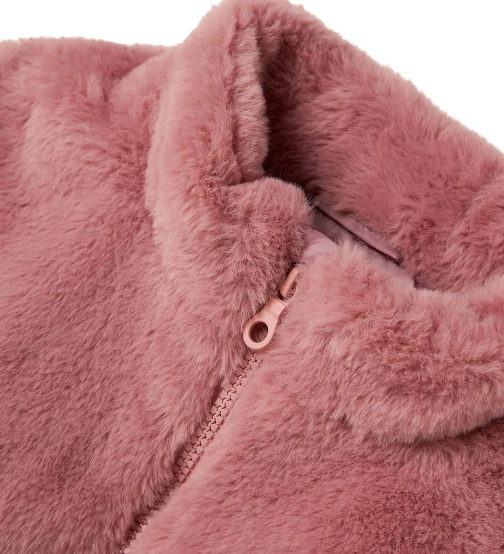 Fleece-Name It Jakke - Imiteret Pels - NmfMila - Lilas