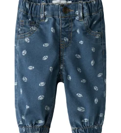Bukser Og Jeans-Name It Jeans - NbmBen - Dark Blue Denim/AOP