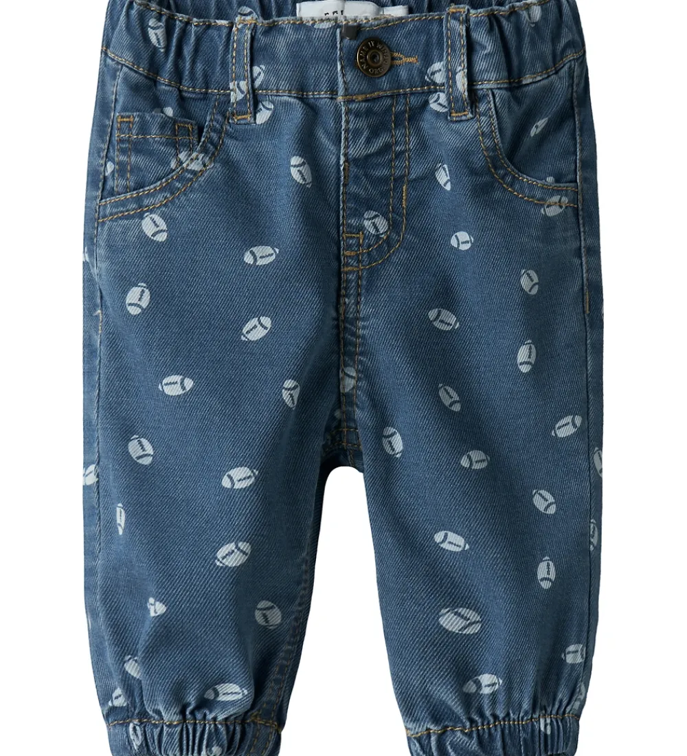 Bukser Og Jeans-Name It Jeans - NbmBen - Dark Blue Denim/AOP