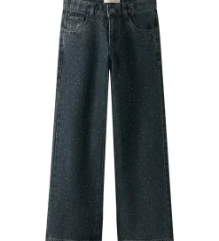 Name It Bukser Og Jeans|Pigetøj*Jeans - NkfRose - Dark Midnight Denim m. Rhinsten