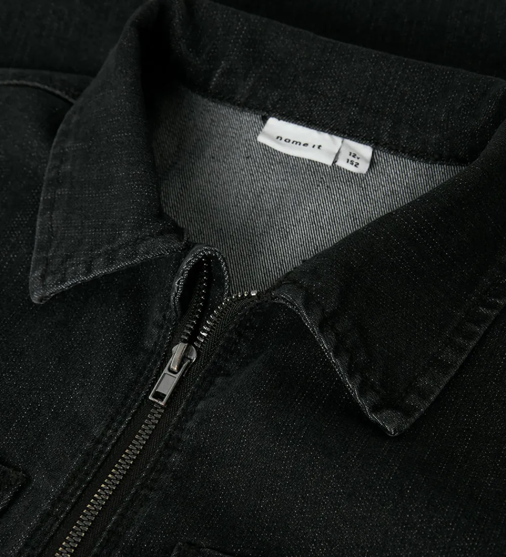 Kjoler-Name It Kjole - NkfBlake - 1/2 Loose - Dark Grey Denim