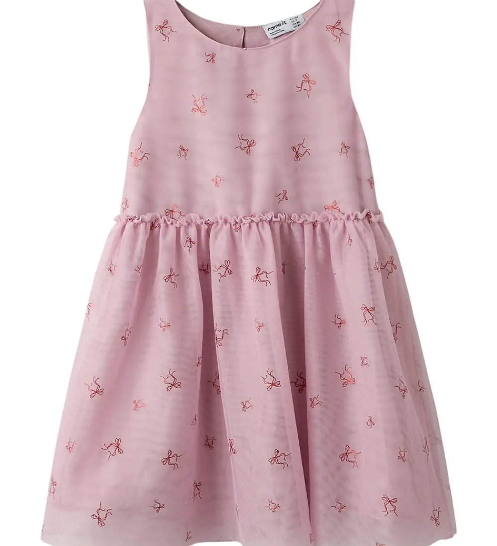 Name It Kjoler|Juletøj*Kjole - NkfVabos - Keepsake Lilac/Bows
