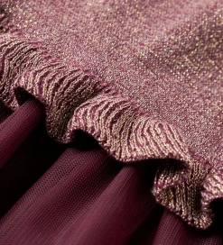 Name It Kjoler|Juletøj*Kjole - Strik - NmfRefraja - Burgundy m. Glimmer/Tyl