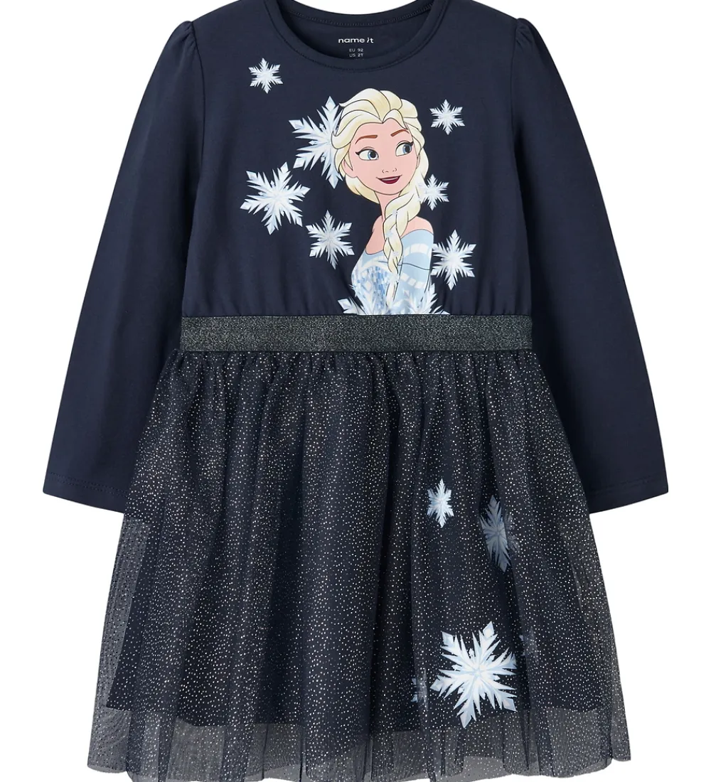 Kjoler-Name It Kjole - Tyl - NmfOsimi - Frost - Navy Blazer