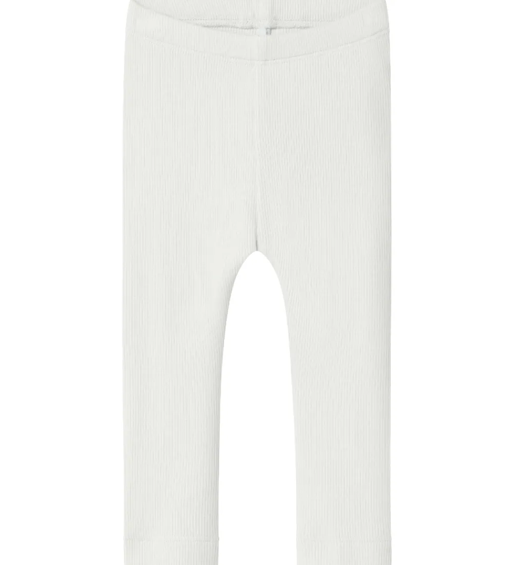 Name It Leggings|Unisex-Tøj*Leggings - Rib - NbnKab - Cloud Dancer