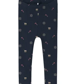 Leggings-Name It Leggings - Rib - NbnRoko - Navy Blazer