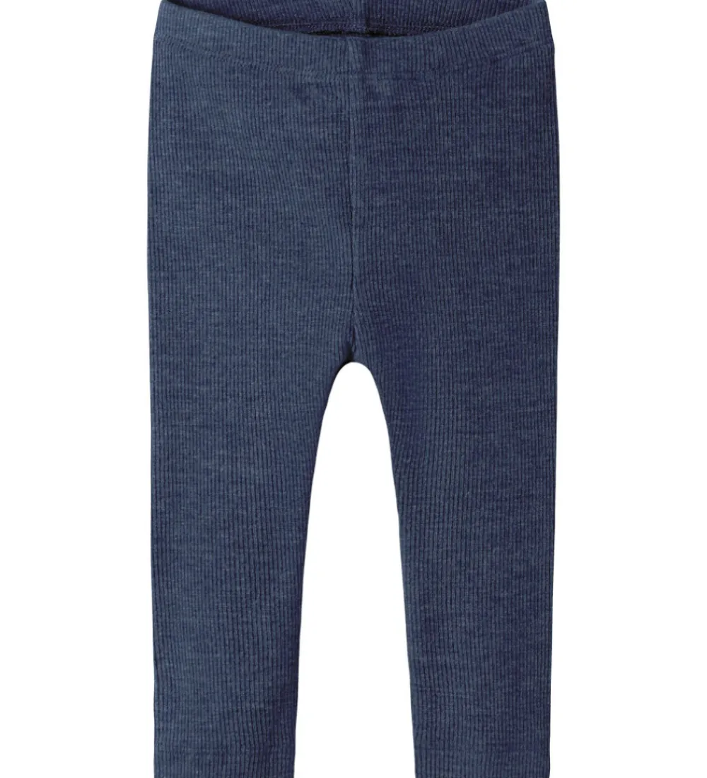 Name It Leggings|Unisex-Tøj*Leggings - Rib - NbnKab - Vintage Indigo/Melange