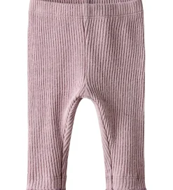 Name It Leggings|Juletøj*Leggings - Rib - NbfRosally - Keepsake Lilac m. Glimmer