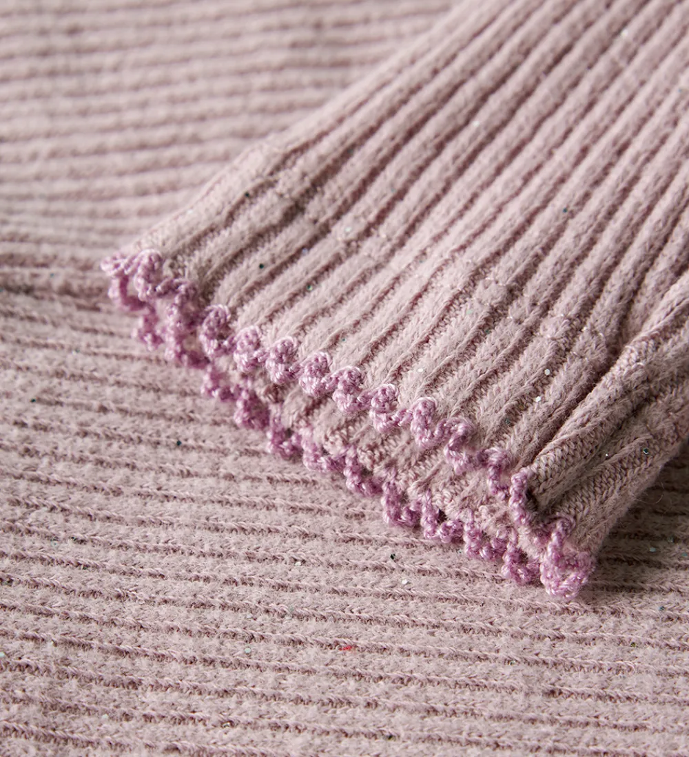 Name It Leggings|Juletøj*Leggings - Rib - NbfRosally - Keepsake Lilac m. Glimmer