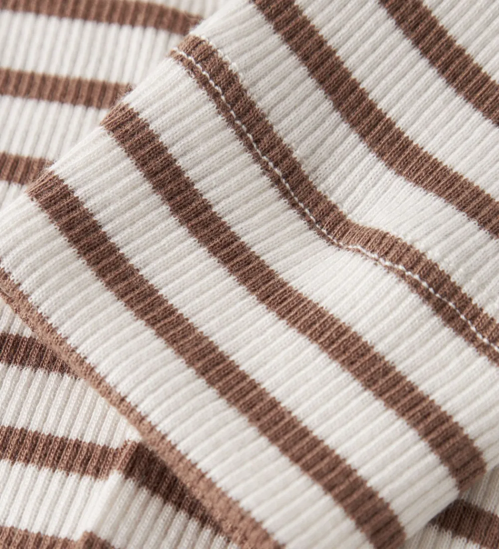 Leggings-Name It Leggings - Rib - Noos - NbnBani - Toasted Coconut