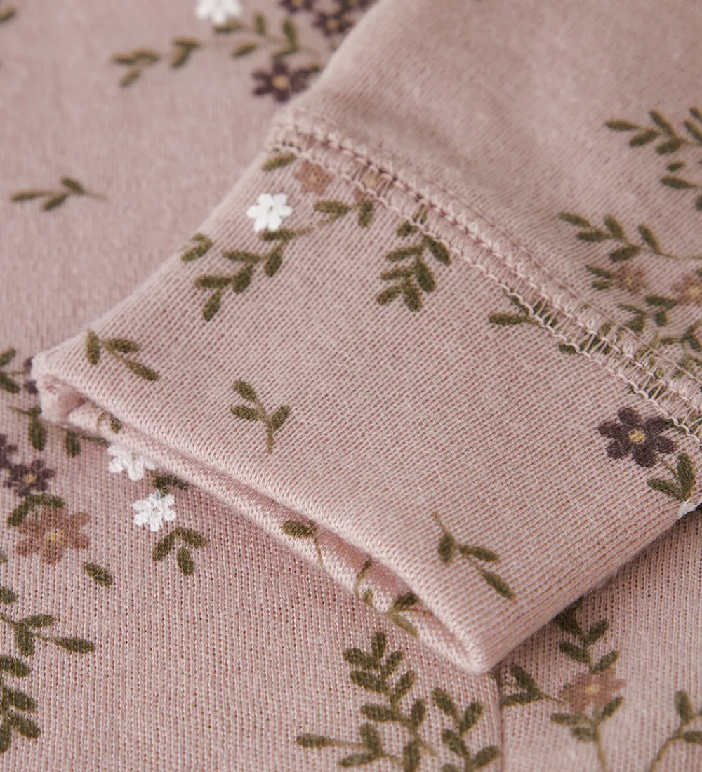 Name It Leggings*Leggings - Uld - NbfWillow - Shadow Gray/Long Flower