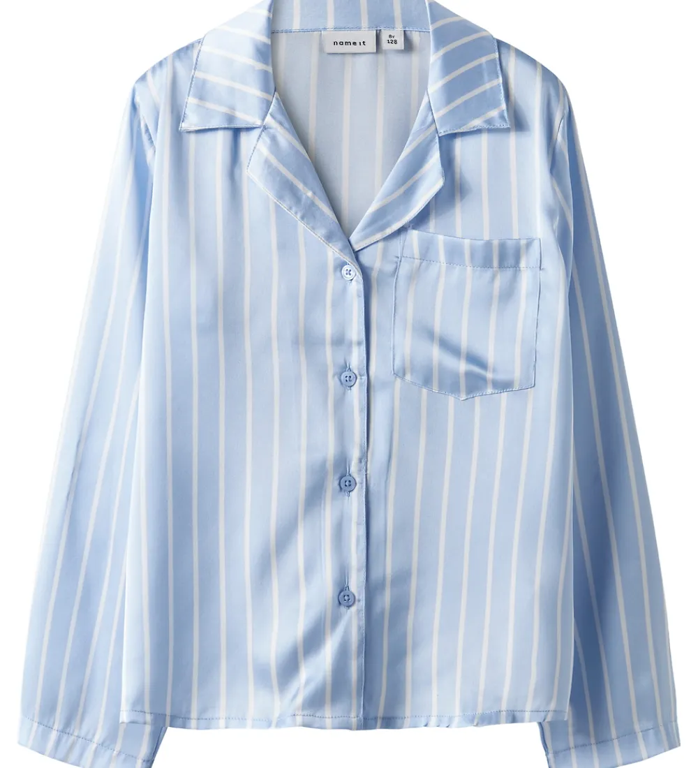 Name It Nattøj*Natskjorte - Satin - NkfRuth - Kentucky Blue