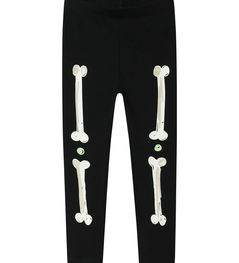 Name It Halloween*Nattøj - 2-delt - Glow - NmnOwen - Sort/Lemonade