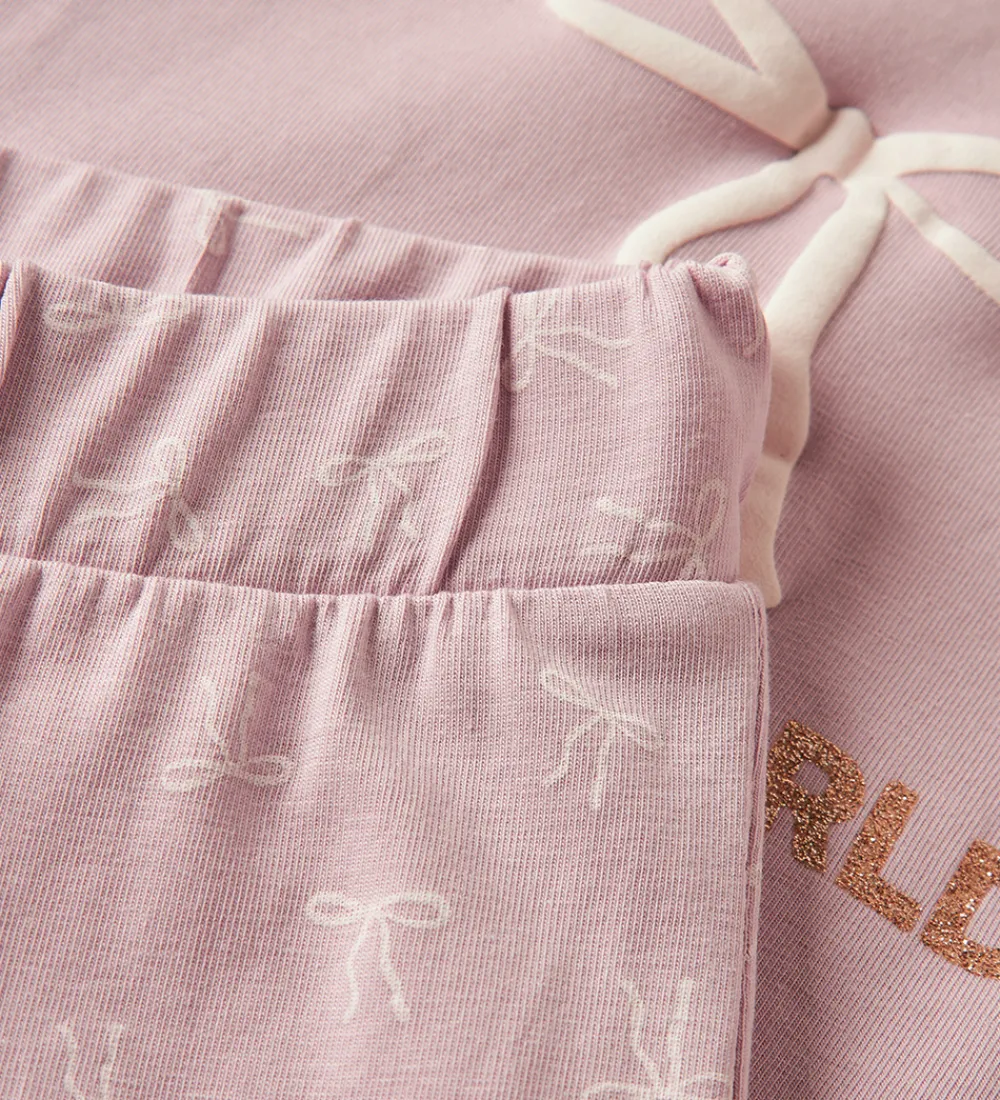 Name It Nattøj*Nattøj - 2-delt - NmfRagna - Keepsake Lilac m. Print
