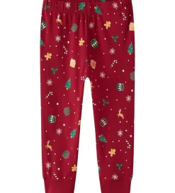Nattøj-Name It Nattøj - 2-Delt - NmnVismas - Jester Red/Xmas AOP Red