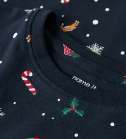Name It Nattøj*Nattøj - 2-Delt - NmnVismas - Navy Blazer/Xmas AOP Navy