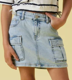 Nederdele-Name It Nederdel - Denim - NkfMillie - Cargo - Light Blue Bleach