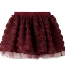 Nederdele-Name It Nederdel - Tyl - NmfSykia - Burgundy