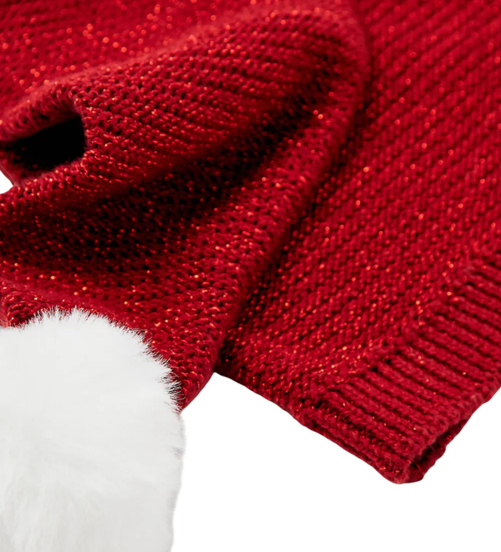 Huer Og Hatte-Name It Nissenue - Strik - NmnRinjah - Jester Red/W. Red Lurex
