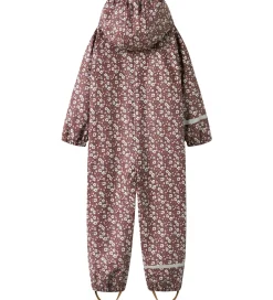 Regntøj-Name It Regndragt m. Fleece - NmfDry10 - Fig m. Blomster