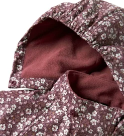 Regntøj-Name It Regndragt m. Fleece - NmfDry10 - Fig m. Blomster