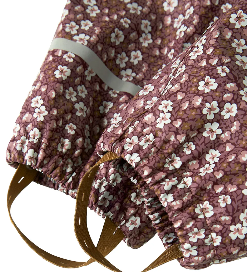Regntøj-Name It Regndragt m. Fleece - NmfDry10 - Fig m. Blomster