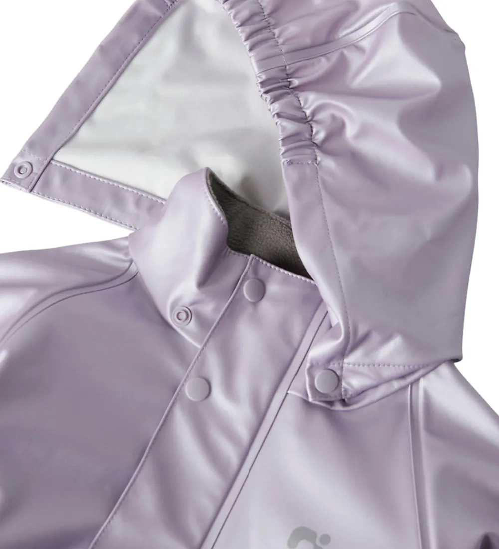 Name It Regntøj*Regntøj m. Seler - NmfDry10 - Metallic - Misty Lilac