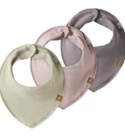 Savlesmække-Name It Savlesmække - 3-pak - NbfYvetteliona - Rosa/Lilla/Beige