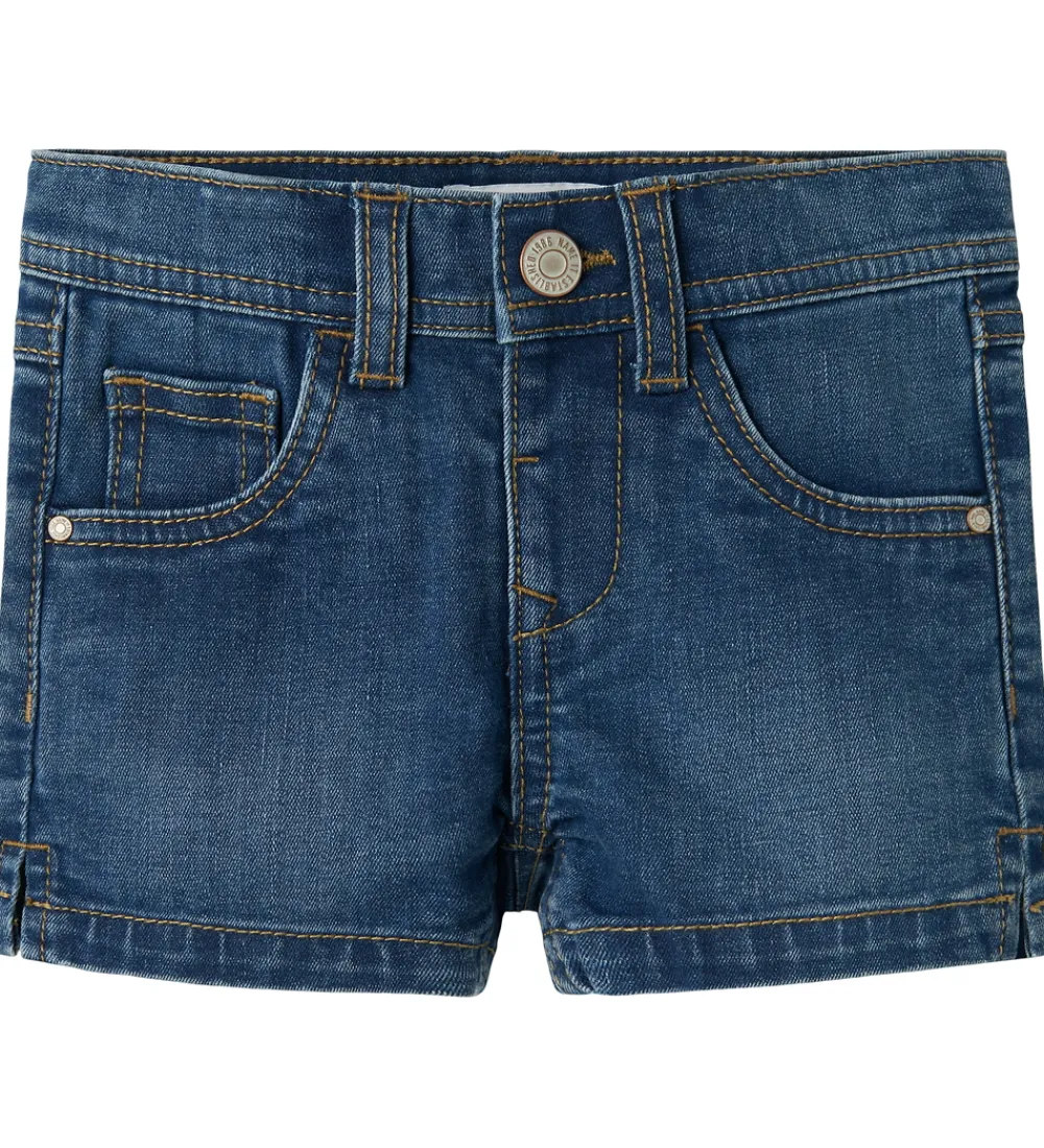 Shorts Og Knickers-Name It Shorts - NmfSalli - Dark Blue Denim