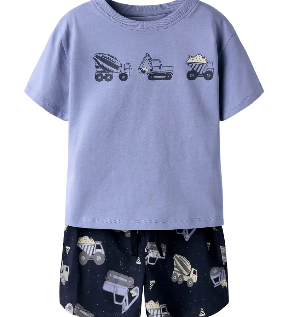 Shorts Og Knickers-Name It Shortssæt - NmmHector - Infinity/W Navy Blazer