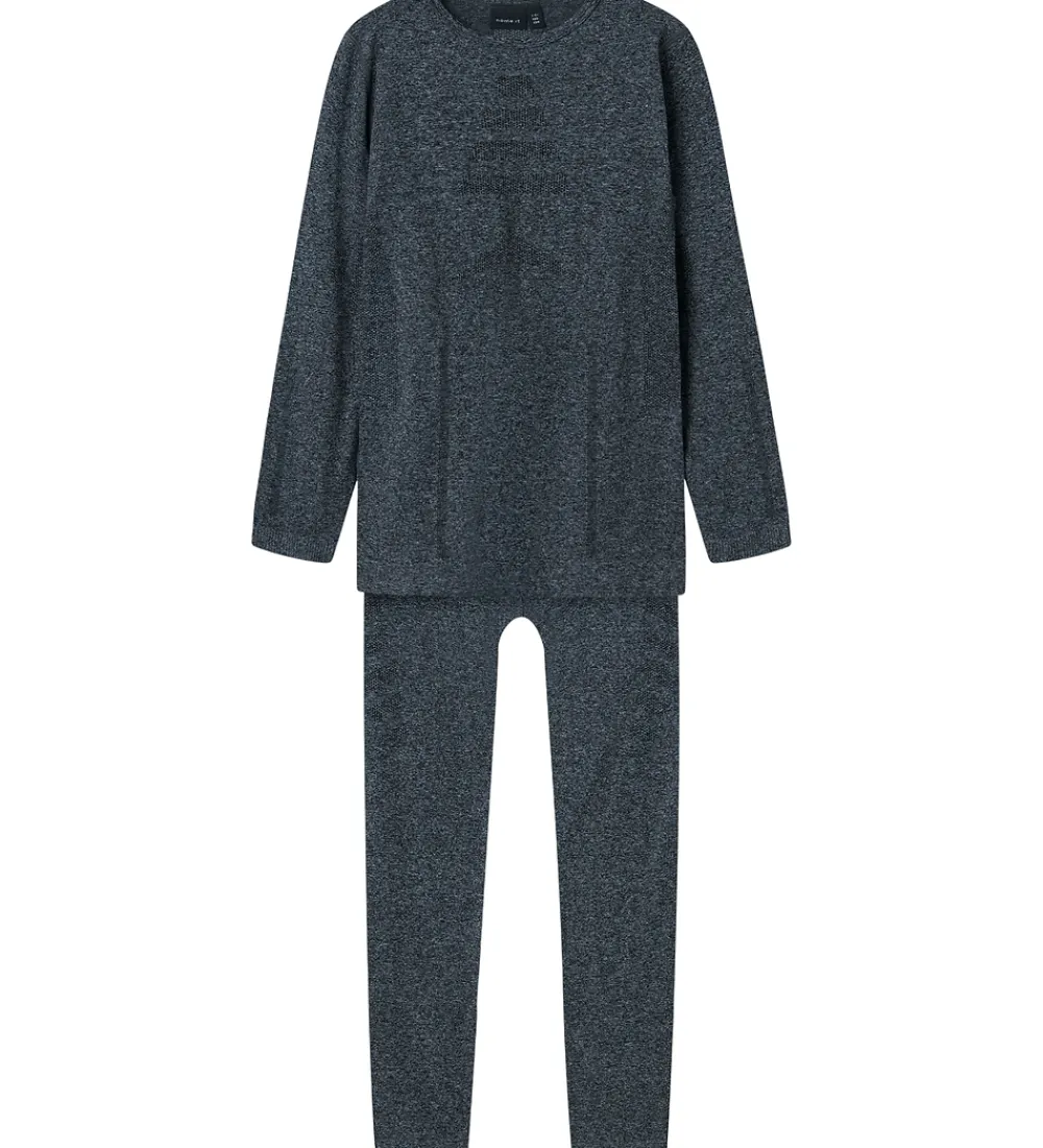 Undertøj|Skibukser-Name It Skiundertøj - NknSilver - Grey Melange