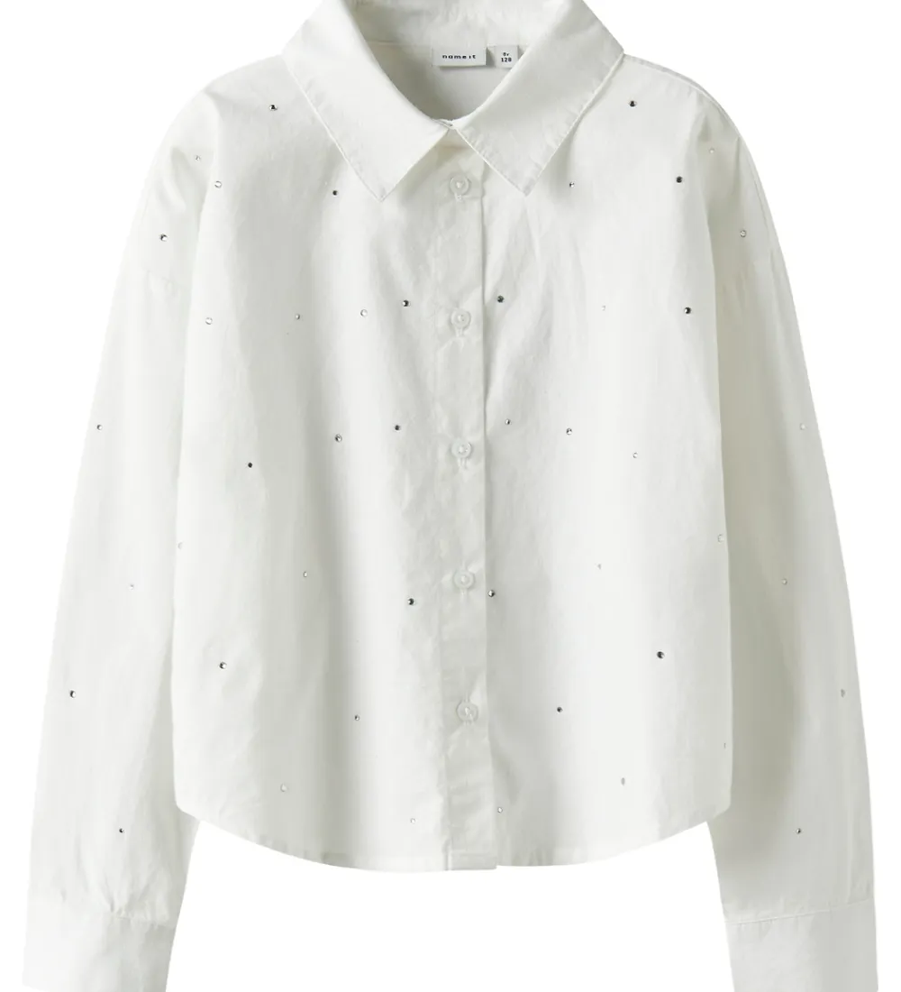 Name It Skjorter*Skjorte - NkfRhing - Bright White/All-Over