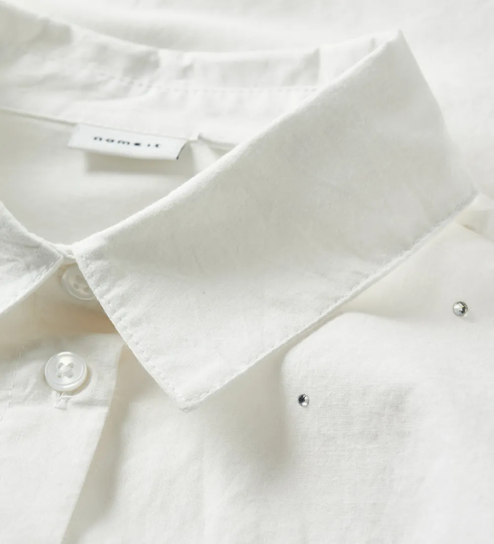 Name It Skjorter*Skjorte - NkfRhing - Bright White/All-Over