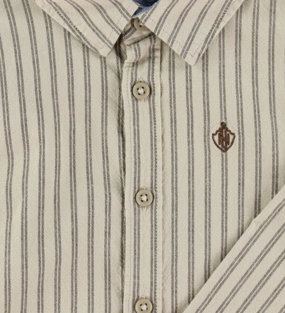 Skjorter-Name It Skjorte - NkmRekid - Island Fossil/Thin Stripe in Delici
