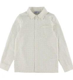 Skjorter|Juletøj-Name It Skjorte - NkmVilfred - Cloud Dancer/Dot Navy Blazer