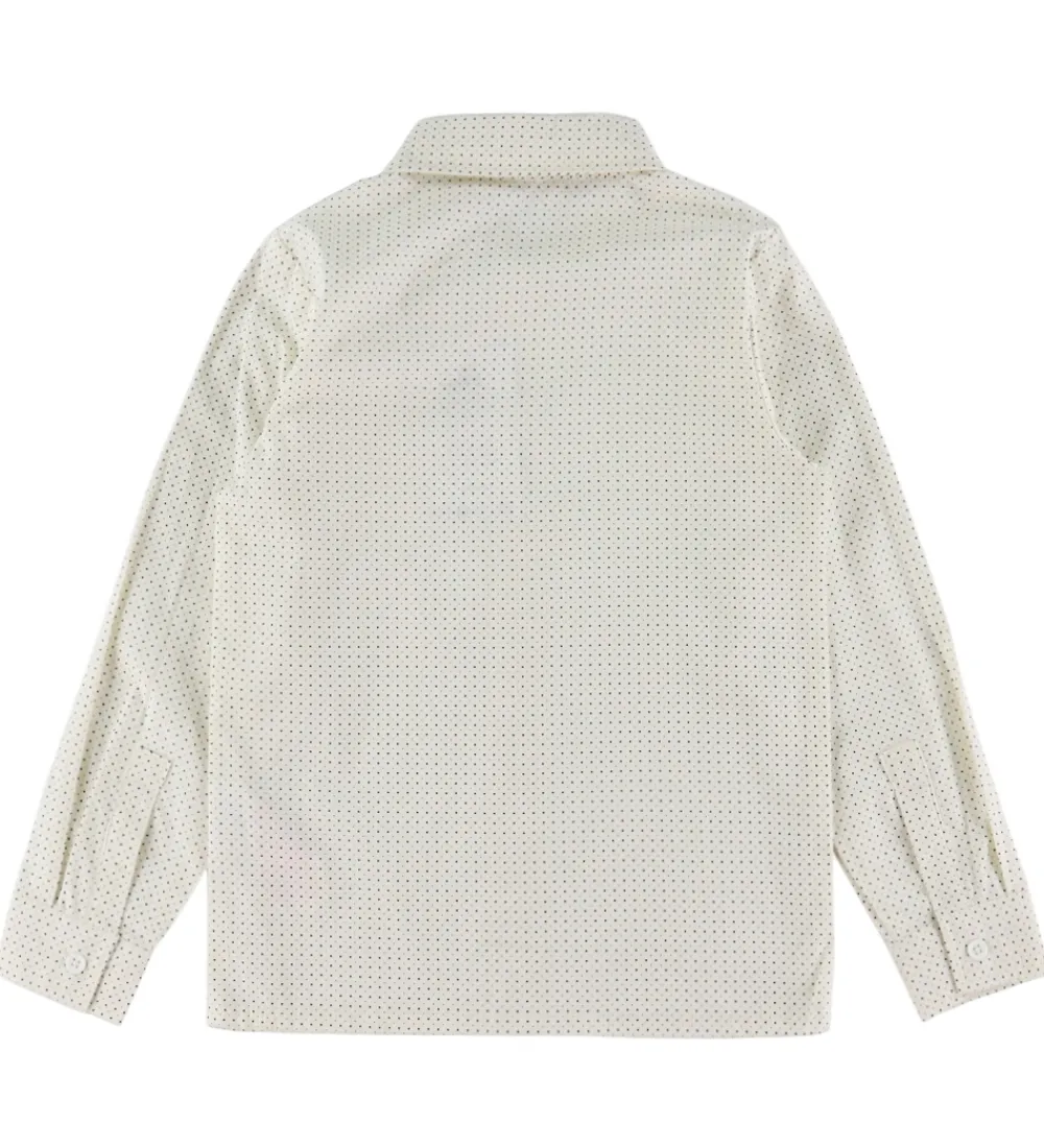 Skjorter|Juletøj-Name It Skjorte - NkmVilfred - Cloud Dancer/Dot Navy Blazer