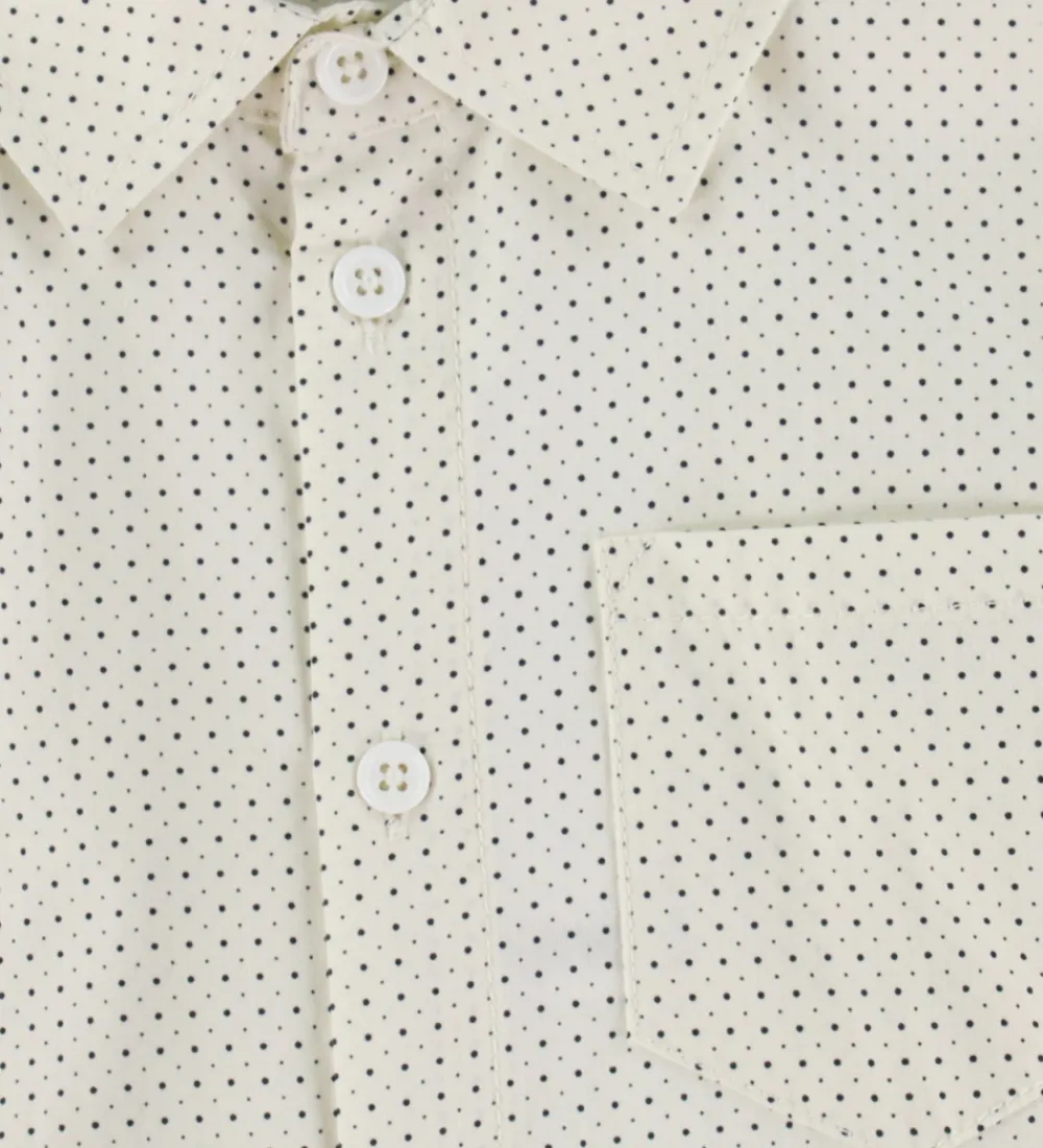 Skjorter|Juletøj-Name It Skjorte - NkmVilfred - Cloud Dancer/Dot Navy Blazer