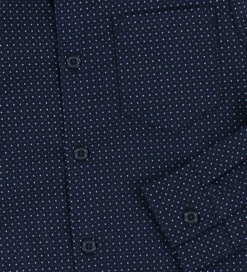 Name It Skjorter|Juletøj*Skjorte - NkmVilfred - Navy Blazer/Dot Kentucky Blue