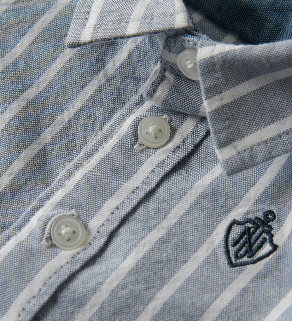 Juletøj|Bodyer-Name It Skjortebody l/æ - NbmRekid - Flint Stone/Thin Stripe - B
