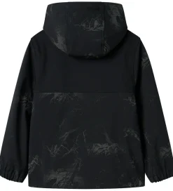 Softshell-Name It Softshell m. Fleece - NkmAlfa08 - Sort m. Refleksprint