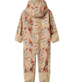Softshell-Name It Softshelldragt - NbnAlfa08 - Oxford Tan/Woodland
