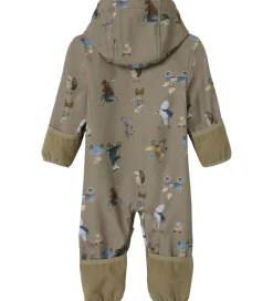 Name It Softshell*Softshelldragt m. Fleece - NbnAlfa08 - Silver Mink/GO