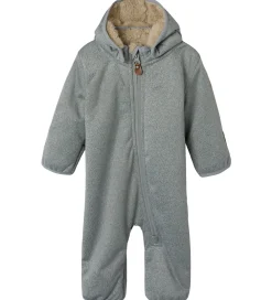Name It Softshell*Softshelldragt m. Fleece - NbnMada08 - Grey Melange m. Ø