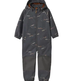Name It Softshell*Softshelldragt m. Fleece - Noos - NmmAlfa08 - Grey Pinst