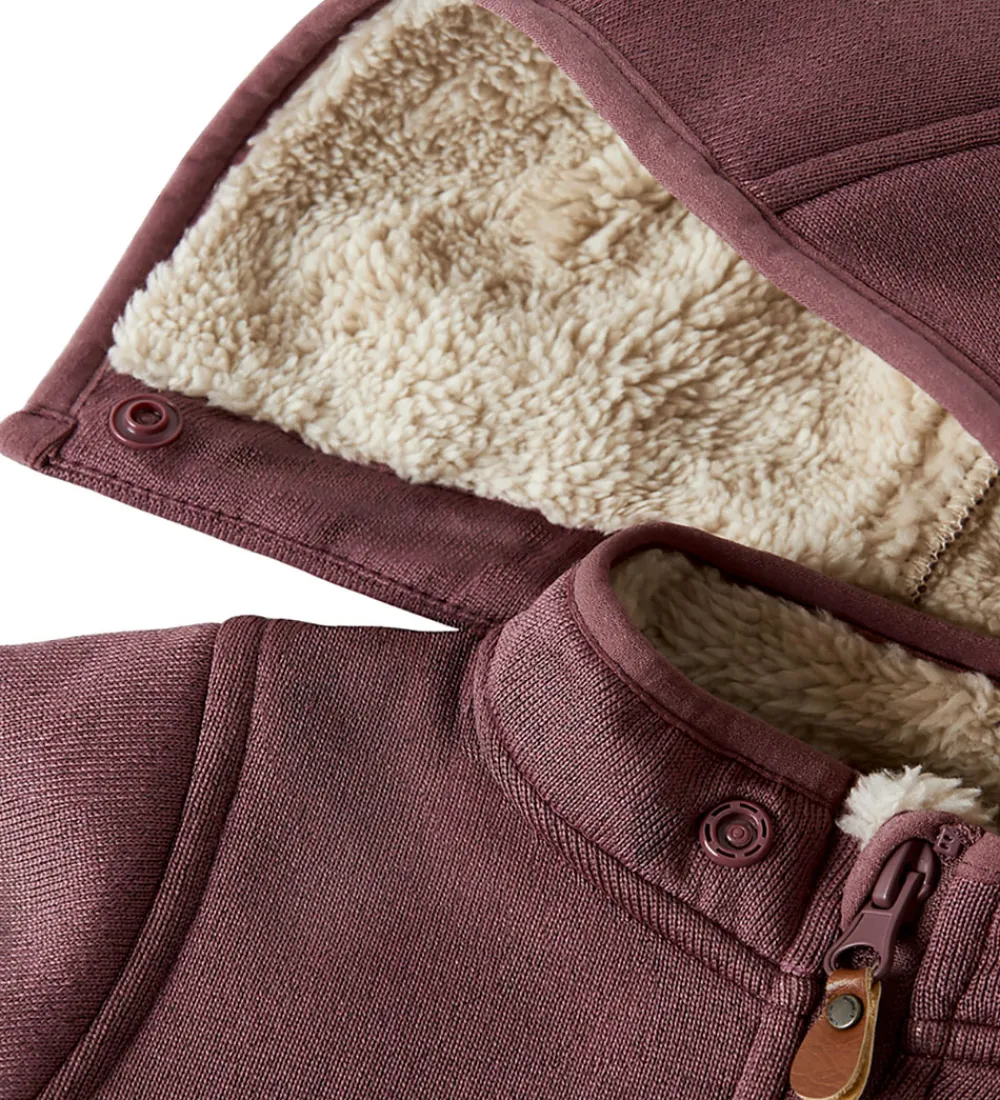 Softshell-Name It Softshelldragt m. Fleece - NbnMada08 - Rose Brown m. Øre