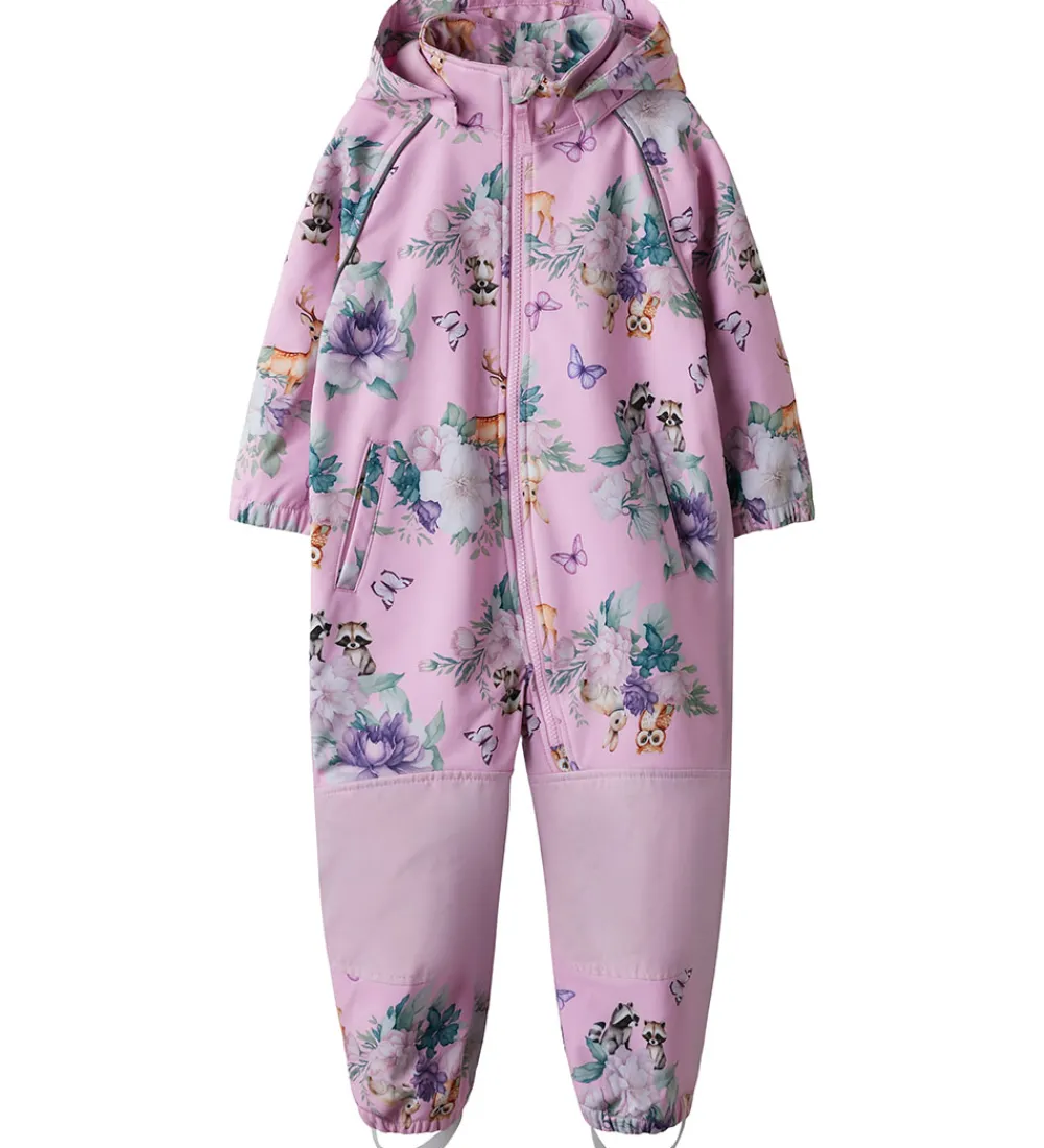 Softshell-Name It Softshelldragt m. Fleece - Noos - NmfAlfa08 - Pink Laven